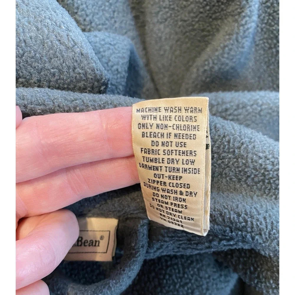LL Bean Women Size XL Cozy Fleece Robe Full Zip Longline Casual Green House Coat